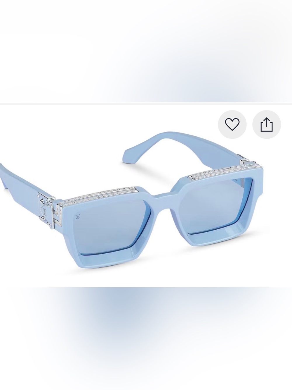 Louis Vuitton  Light Blue Embellished Sunglasses